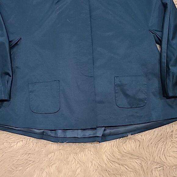 J jill stretch cropped teal cotton flowy lined jacket size small - Picture 3 of 9